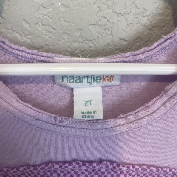 Naartjie Kids Girls 2T Purple Floral Short Sleeve Dress Tiered Ruffles Elephant - Picture 6 of 10